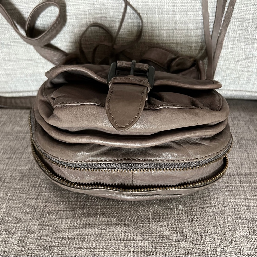 Aldo Rare Vintage Handcrafted Natural Milled Genuine Leather Boho Crossbody Bag - Picture 7 of 11